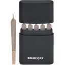 Smell Proof Cigarette Holder Case, 5 Hole Single Holder Pre Roll Case, Rolled King Size Cone Storage Box Container, Black