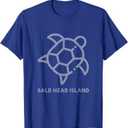 Bald Head Island Turtle T-shirt T-Shirt (Small, Royal Blue)