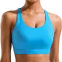 RUNNING GIRL Sports Bra for Women High Support,Molded Cup Strappy Running Sports Bras with Sewn in Pads (XXL)