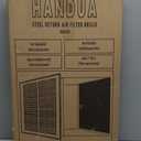 Fits 14x24 Duct Opening | Filter Included Steel Return Air Filter Grille by Handua [Removable Door] for 1-inch Filters | Vent Cover Filter Grill | White | Outer Dimensions: 16 5/8"W X 26 5/8"H