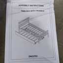 Twin Daybed with Trundle for Kids Bedroom,Wood Platform Bed Frame with Headboard and Footboard for Small Living Space,No Box Spring Needed,Grey