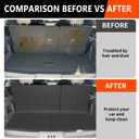 powoq Trunk Mat Compatible with 2018-2024 Ford Expedition/Lincoln Navigator 3rd Backrest Mat Replacement for 2018-2024 Ford Expedition Accessories(Trunk Mat+3rd Row Backrest Mat)