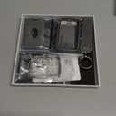 YO&YOYE for Land Rover Key Fob Cover with Keychain Leather Key Case Protector Compatible with Land Rover Vogue Range Discovery Rover Sport (Model2, Grey)