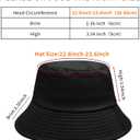 PFFY Bucket Hat for Women Men Cotton Summer Sun Beach Fishing Cap (Gray)