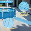 Lettry 3Pcs Ground Pool Drainage Walkway, 15.7" x 27.6" Pool Drainage Mat, Non-Slip Floor Protector Mat for Protecting Pools Lawn and Away from Litter (Blue, Large, 3)