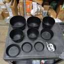 Utopia Home - Plant Pots Indoor with Drainage - 7/6.6/6/5.3/4.8 Inches Flower Pots for Indoor Planter - 5 Pack Plastic Planters - Ideal for Stocking Stuffers or Home Christmas Decorations - Black