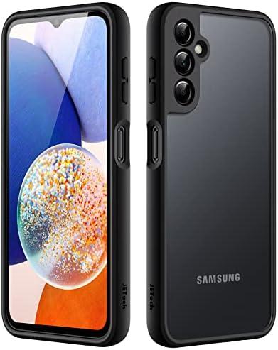JETech Matte Case for Samsung Galaxy A14 4G/5G 6.6-Inch, Frosted Translucent Back Protective Slim Phone Cover, Anti-Fingerprints (Black)