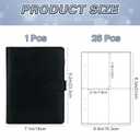 A5 Kpop Photocard Binder, 6 Ring Binder Album with 200 Card Slots, PU Leather Binder Cover with Magnetic Buckle Closure for Organizing Trading Cards (Black)
