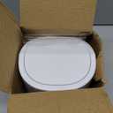 Mini Desk Trash Can with Lid with Trash Bags 180 Pcs Swing-Lid Tiny Countertop Garbage Bin Small Table Top Plastic Covered Waste Basket (White)