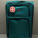 SwissGear Sion Softside Expandable Luggage, Teal, Checked-Medium 25-Inch