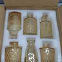 SUPMIND 12pcs Glass Bud Vase Set, Small Gold Amber Flower Vases for Centerpieces in Bulk, Mini Vintage Vase for Wedding, Home,Table Decoration