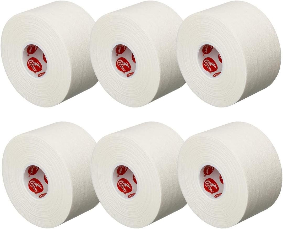 Cramer Team Color Athletic Tape, Easy Tear Tape for Ankle, Wrist, & Injury Taping, Protect & Prevent Injuries, Promote Healing, Athletic Training Supplies, 1.5" X 10 Yard Roll, Colored at Tape (Pack of 5, White)