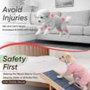Dog Ramp for Bed BuddyRamp Wooden Adjustable Pet Ramp 32.7 x 15.7 x 19.7, Non-Slip Carpet Surface, Foldable & Portable, Ideal for Large, Medium and Small Dogs