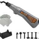 Cordless Pen Sander, Variable Speed and USB Charging with LED Light, Multi-Purpose Power Tool for Sanding, Polishing, Finishing, DIY Crafts (Grey)