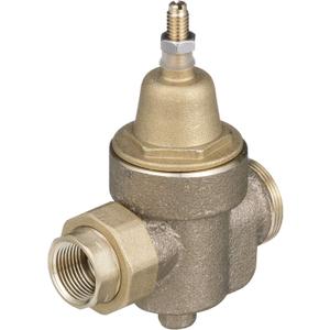 Watts Backflow Preventer 3/4 In Water Pressure Reducing Valve, Npt Thread Union X Npt Female, Max Work 400 psi, Adjust 25-75 psi