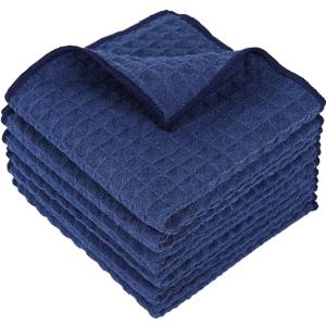 HUFFA Microfiber Cleaning Cloth Thickened Kitchen Towel Home Cleaning Rags Soft Wipes for Glasses Absorbent Dishcloth (Color : Navy Blue)