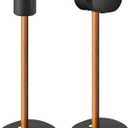 Speaker Stands Pair for SONOS Era 100 and Era 300,11LBS Capacity,30.6" Fixed Height Floor Stand with Cable Management,Large Base with Two Feet Avaliable,Wooden Speaker Mount,Black