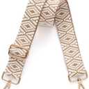 S-Jacorry Purse Strap Replacement Crossbody Wide Shoulder Strap Adjustable Canvas Straps Handbag Strap Replacement Belts (Gold Buckle-677)