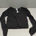 BTFBM Women Long Sleeve Shirts Fall Tops V Neck Button Up Henley Shirts Slim Fit Ribbed Knit Spring Casual T-Shirts 2026 (X-Large, Black)