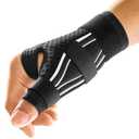 FREETOO Ergonomical Thumb Brace Support Right Hand or Left Hand for Arthritis Pain and Support, Thumb Spica Splint for Trigger Thumb, Thumb Stabilizer for Tendonitis, Sprain (S/M White/Black) (S/M - Fit both hands, White / Black)