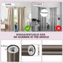 Heavy Duty Curtain Rods - 1 1/4" Large Diameter Premium Nonadjustable Curtain Rod - 36in/3ft Custom Window Treatment Rods with Durable Aluminum Brackets and End Caps,Dark Bronze Finish