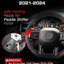 Real Carbon Fiber Steering Wheel for Ram 1500 TRX (2021-2024), Supports Factory Heating and Paddle Shifters, Genuine 3K Carbon with Perforated Leather, D-Shape