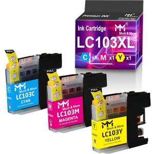 MM MUCH & MORE Compatible Color Ink Cartridge Replacement for Brother LC-103XL LC103XL LC103C LC103M LC103Y to Use for DCP-J152W MFC-J245 MFC-J285DW (Cyan, Magenta, Yellow)