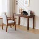 Solid Wood Desk with Drawer (Walnut Color, 47.2inch)