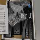 Universal Swivel TV Stand/Base Table Top Stand 40 to 86 inch TVs 110 Degree Swivel, 5 Level Height Adjustable, Heavy Duty Tempered Glass Base, Holds up 132lbs Screens, HT04B-003