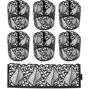 Create idea 50Pcs LED Tea Light Candle Tealight Wrap Lampshade Holder Set for Votive Centerpieces Wedding Birthday Party Baby Shower Black