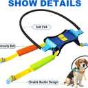Protective Dog Halo for Blind Dogs, Adjustable Protective Ring Harness for Visually Impaired Dogs,Safe Navigation Aid for Visually Impaired Dogs (M for 22-28in)