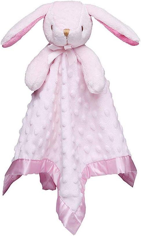 Pro Goleem Loveys for Babies Bunny Security Blanket Girl Newborn Soft Pink Lovie Gift for Infant and Toddler