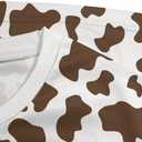 Casual Cow Print T-Shirt Short Sleeve Fun Cow Graphic T-Shirts for Men Women (L)