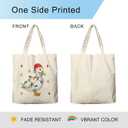 Dlzdn Christmas Goose Tote Bag Winter Reusable Shopping Grocery Bag Beach Bag Birthday Gifts for Women Teacher