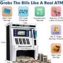 BAODLON Piggy Bank for Kids, ATM Machine Bank for Real Money with Debit Card, Bill Feeder, Coin Recognition, Balance Calculator, Electronic Savings Safe Box, Cool Stuff Toys Gifts for Teen Boys Girls