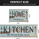 Farmhouse Green Kitchen Rugs and Mats Non Skid Washable Set of 2, Vintage Wooden Board Floor Mats, Sweet Heart Home Runner Rug, Rustic Kitchen Decor