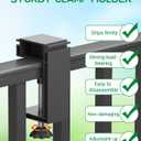 Hummingbird Feeders Outdoors Bird Feeder - Big Ant Moat Perch with 8 Bee Guard Feeding Ports, Adjustable C-Clamp Stand, 13 oz for Outside Garden Yard (Green and red)