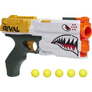 NERF Rival Kronos XVIII-500 Blaster, Breech-Load, 5 Nerf Rival Rounds, Spring Action, 90 FPS Velocity, White Color Design, Ages 14+
