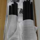 Hotel Towel Rack with 3-Tier Shelf, 24 Inch Wall Mounted Bathroom Bar, Matte Black Lavatory Bath Tower