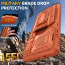for Samsung Galaxy S26 Ultra Wallet Case with Card Holder & Kickstand & Full Camera Lens Cover, Military Grade Drop Shockproof Rugged Phone Case for S26 Ultra 6.9'', Orange