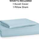 Bedsure Duvet Cover Twin/Twin XL Size - Soft Double Brushed Bedding Set for Kids & Adults, Zipper Closure, 2 Pieces, Includes 1 Duvet Cover (68"x90") & 1 Pillow Sham, NO Comforter, Light Blue