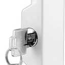 Prime-Line C 1120 Sliding Door Outside Pull, with Key, White Diecast (Single Pack)