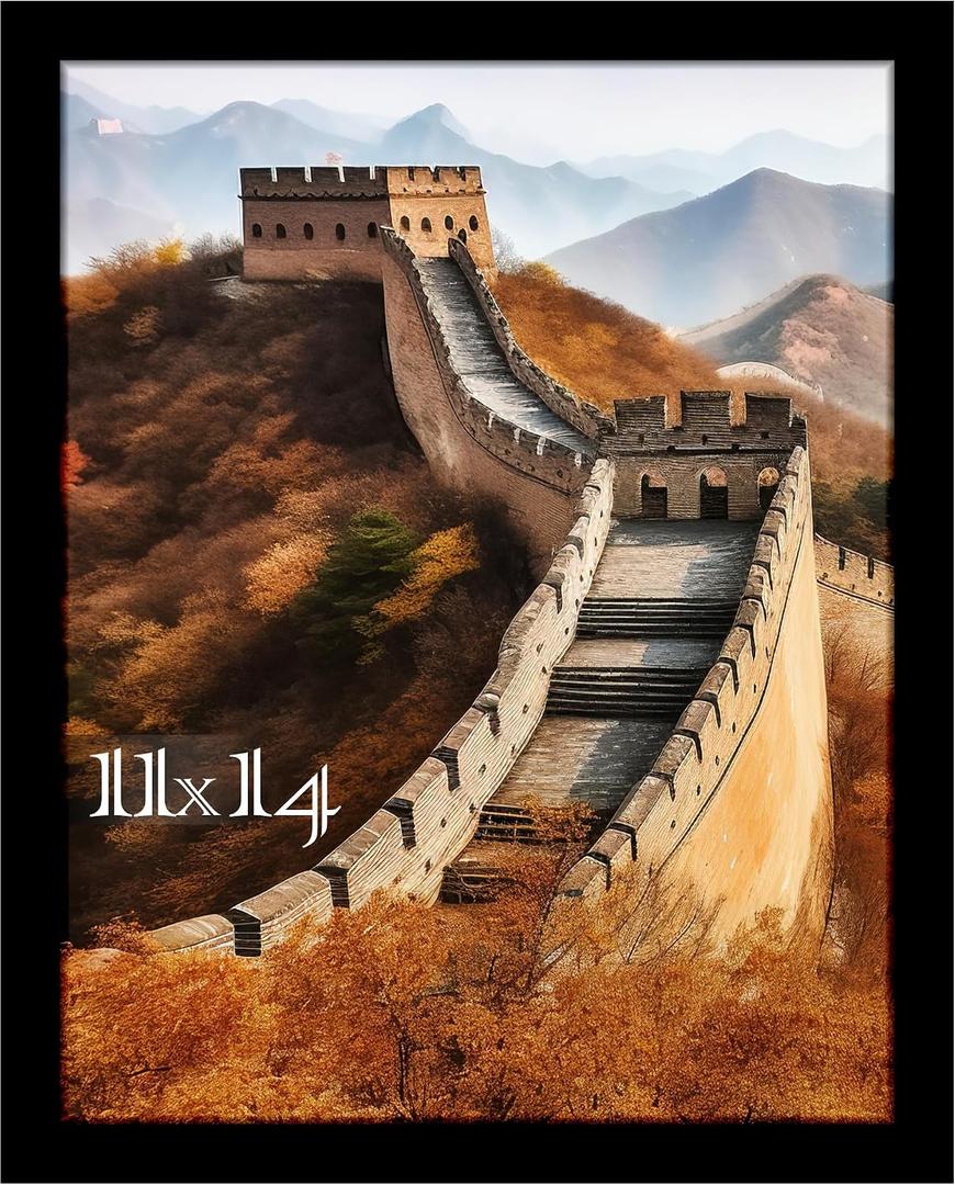 Picrit 11x14 Picture Frame, Photo Frame for Wall Mounting Display, Black
