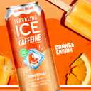 Sparkling Ice Caffeine Soda Shoppe Orange Cream Perfectly Caffeinated Sparkling Water with 70mg Caffeine, Zero Sugar, with Antioxidants and Vitamins, 16 fl oz Cans (Pack Of 12) (EXP 03/23/27)