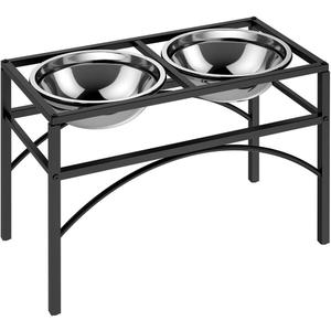 Dog Bowls Elevated,Stainless Steel Raised Dog Food Water Bowls (Large)