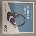 AOC Wireless Headset with Mic for Work, Bluetooth 5.4 Wireless Headset with AI Noise Canceling Mics, USB A/C Dongle, Charging Base & Mic Mute, Wireless Headphones for Laptop, PC (Classic Black)