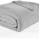 WDCOZY Grey Faux Rabbit Fur Throw Blanket, Gray Soft Fluffy Fuzzy Throw for Couch Sofa Bed Chair, Cozy Decorative Blanket, Thick and Warm, Winter Living Room Decor, Small 50x60 inches