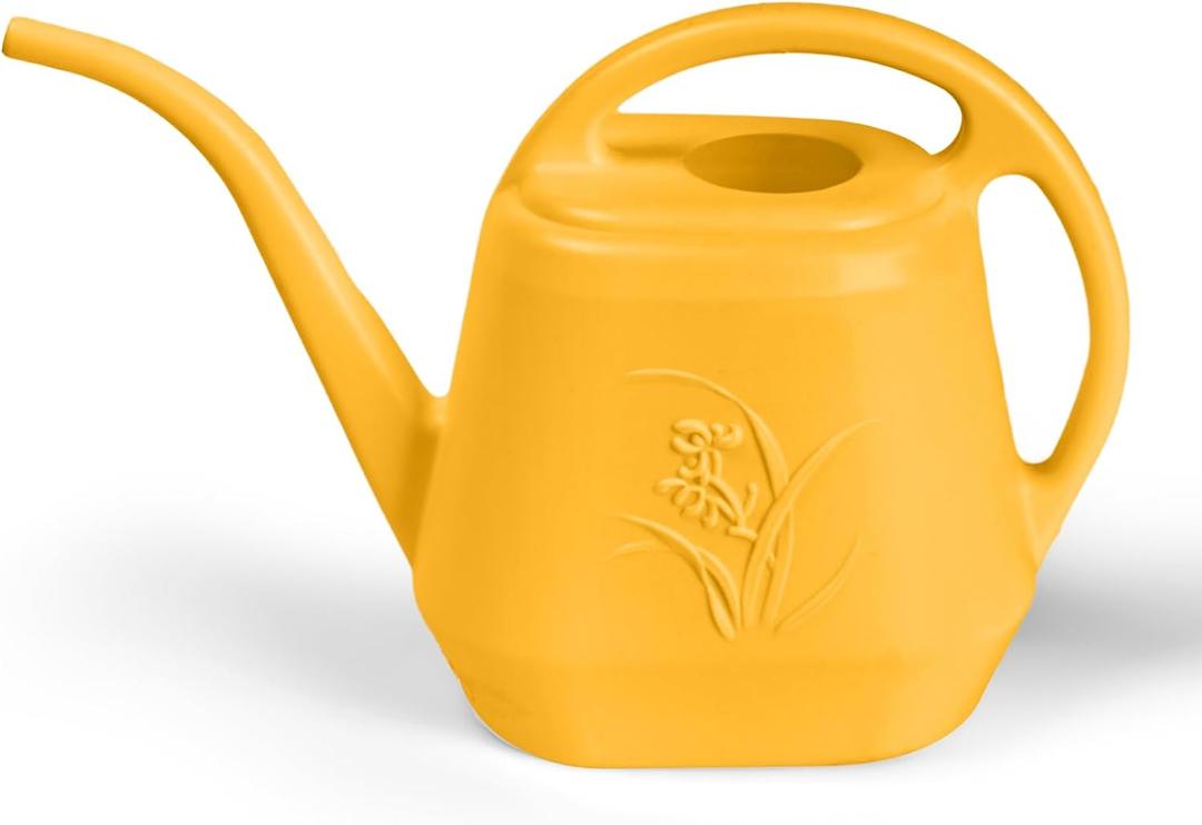 Watering Can - for Home Plant Garden - 1 Gallon - Orange