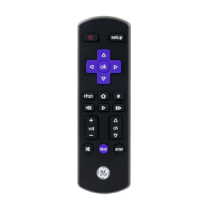 GE Roku TV Replacement Remote, Black
