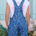 Bib Overalls for Men Shorts Romper Festival Jumpsuits Fashion Coveralls (Medium, Blue-3)